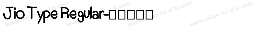 Jio Type Regular字体转换